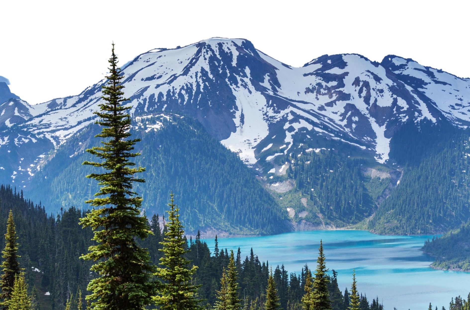 Canadian mountains with lake – modern diamond origin
