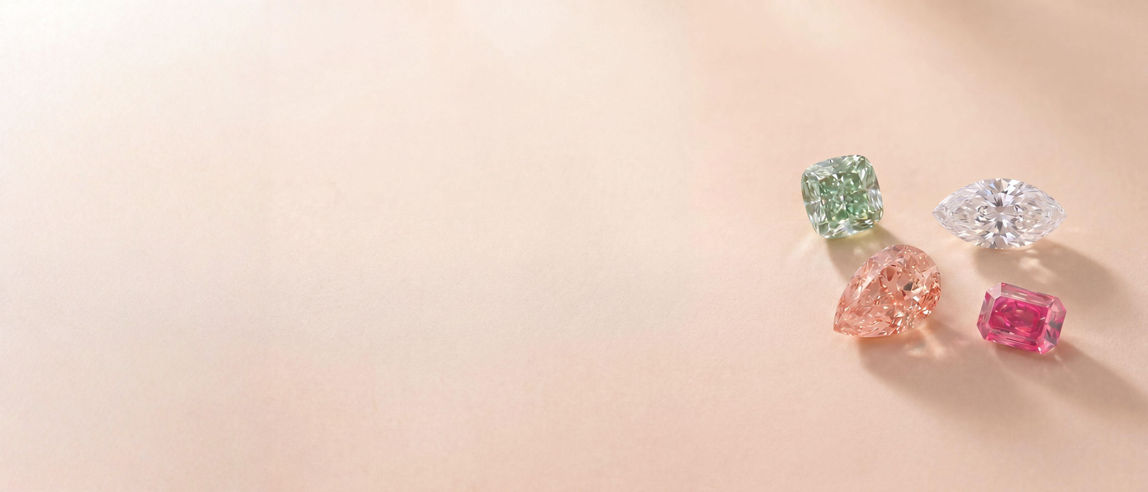 Rare Pink and Green Diamonds 