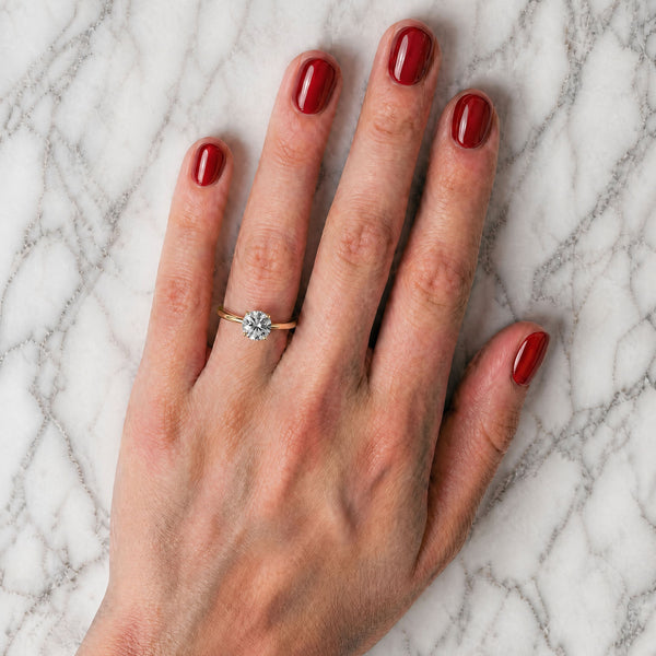 classic solitaire ring with natural diamond from south africa