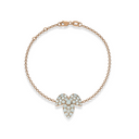 GLACE diamond bracelet in 18k rose gold with pavé diamond details