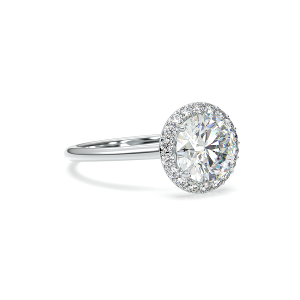 LILOU diamonds engagement ring showing hidden diamond detail in white gold 