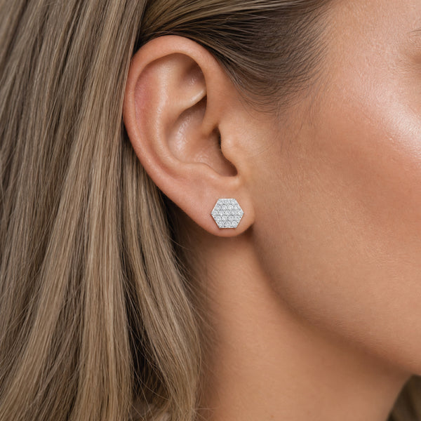 Geometrical Diamond Earrings Prisma