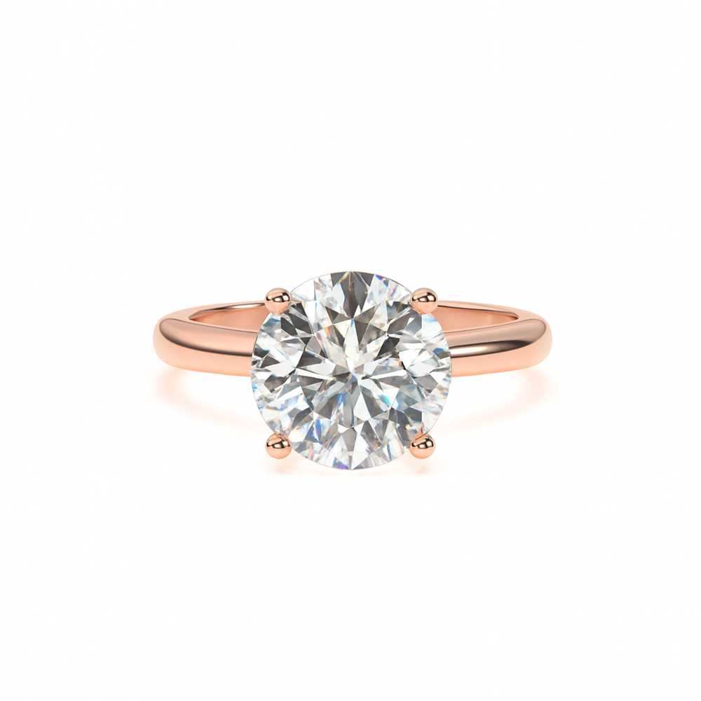 Elegant BERTA ring crafted in rose gold with traceable natural diamonds