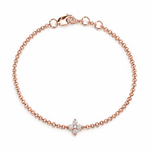  Diamond Flower Bracelet rose gold 
