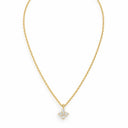 Star-shaped diamond necklace yellow gold