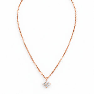 Star-shaped diamond necklace rose gold
