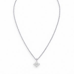 Star-shaped diamond necklace white gold