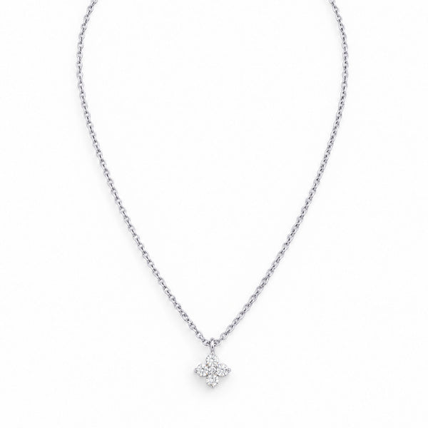 Star-shaped diamond necklace white gold