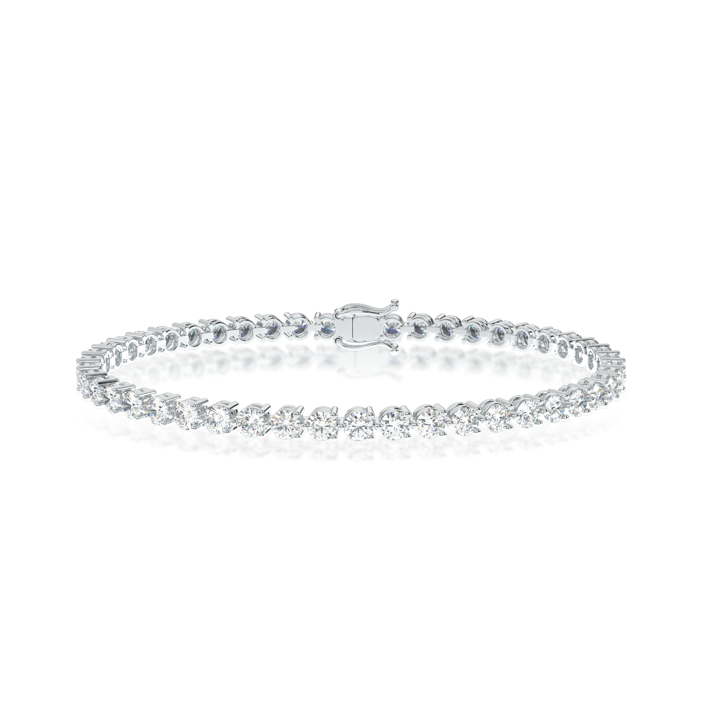 TRIVELLE diamond tennis bracelet with three-prong setting – traceable natural diamonds